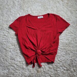Cute red cropped shirt